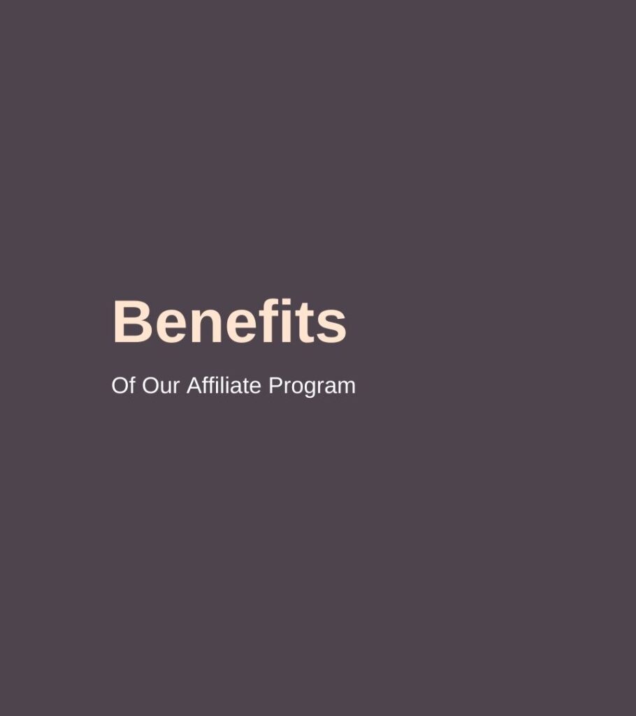 Benefits our our affiliate program