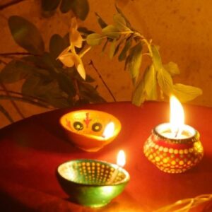 Handmade Mandala Diyas – Medium