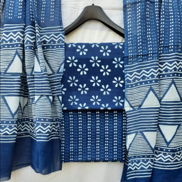 Indigo Cotton Fabric Suit 2