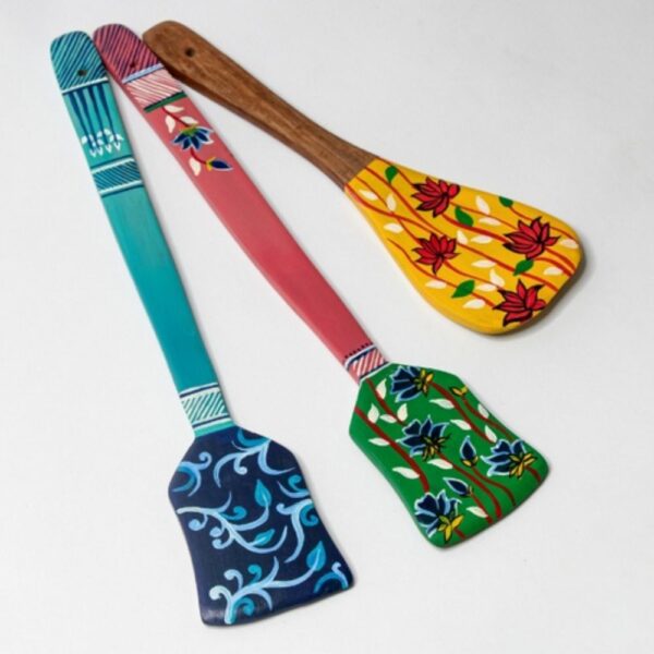 Hand-painted Wooden Spatula Wall Hanging 2