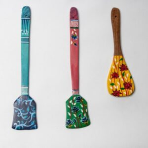 Hand-painted Wooden Spatula Wall Hanging