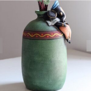 Lord Ganesha Handmade Clay Vase