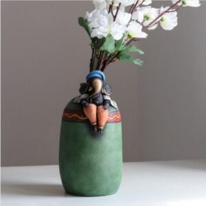 Lord Ganesha Handmade Clay Vase