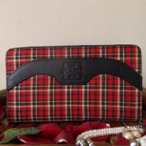 Red Delight – Fabric and Vegan Leather Wallet