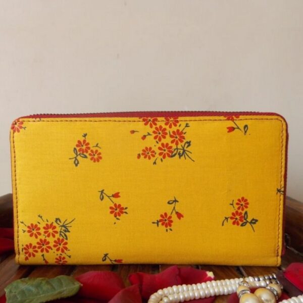 Sunshine Beauty - Fabric and Vegan Leather Wallet 2
