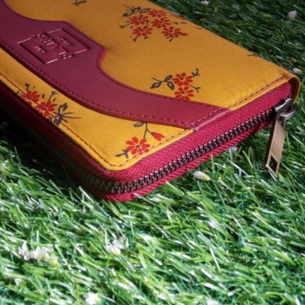 Sunshine Beauty - Fabric and Vegan Leather Wallet 3