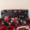 The Black Rose - Fabric and Vegan Leather Wallet